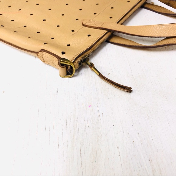 Madewell Mini Transport Preforated Tote Bag Purse Handbag Leather - Picture 8 of 16